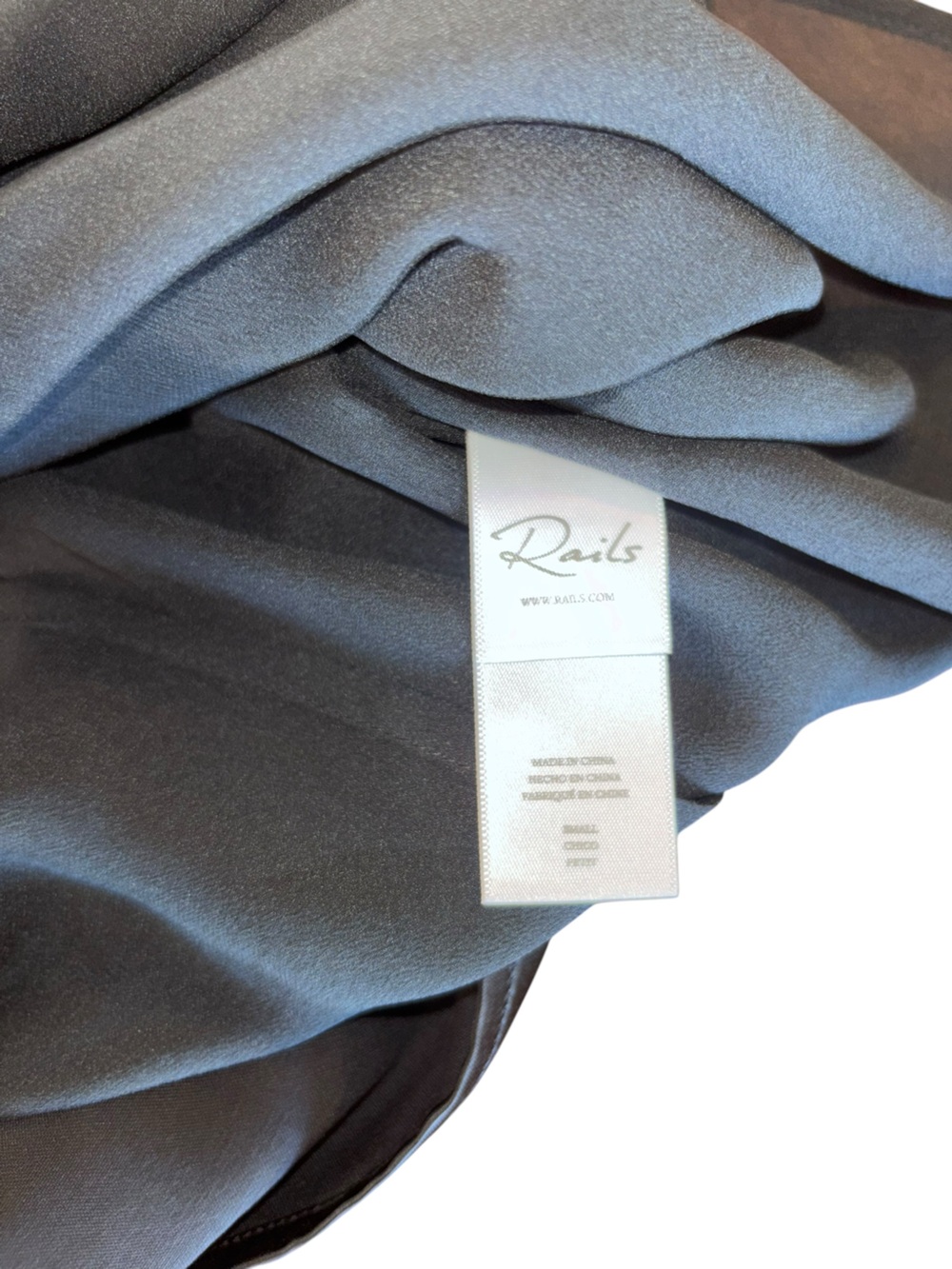 Rails Rhys black satin rosette mini dress - Picture 14 of 15